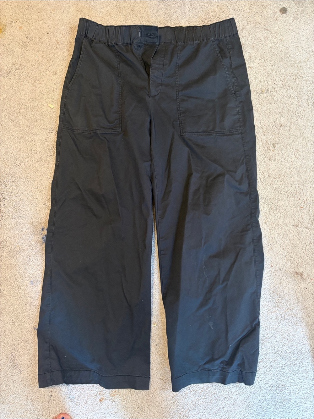 GAP Black Wide-Leg Chino Pants